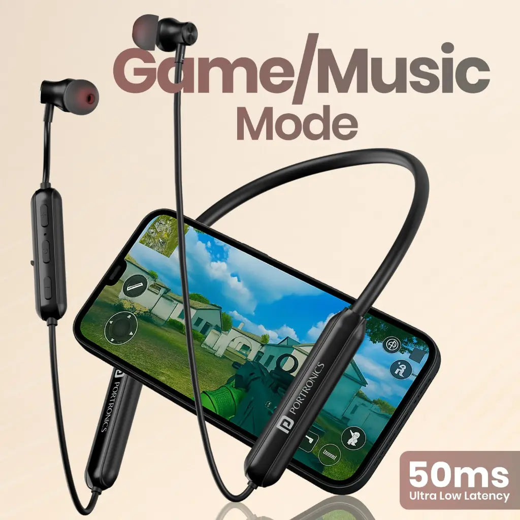 Portronics Harmonics Y2 POR 3109 Bluetooth 5.3 Neckband with 70H Playtime-tpstech.in