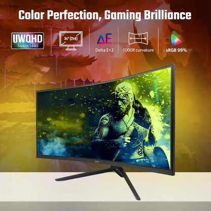 Acer Nitro ED343CUR X0 34" 200Hz 0.5ms UWQHD Curved Gaming Monitor-tpstech.in