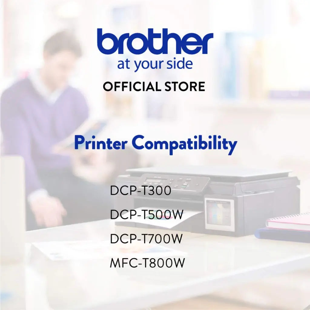 Brother BT6000BK Black Original High‑Yield Ink Bottle – 6000 Pages, 105ml Compatible for DCP‑T300/T500W/T700W & MFC‑T800W Printers-tpstech.in