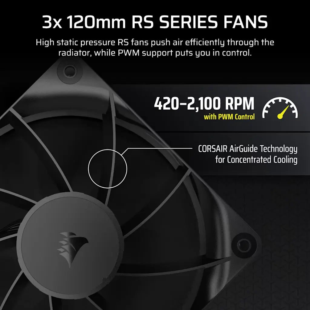 Corsair Nautilus 360 RS LCD 360mm AIO Liquid CPU Cooler with 2.1 Inch IPS LCD Display-tpstech.in