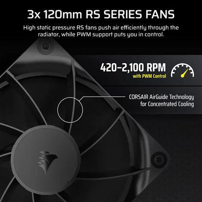 Corsair Nautilus 360 RS LCD 360mm AIO Liquid CPU Cooler with 2.1 Inch IPS LCD Display-tpstech.in