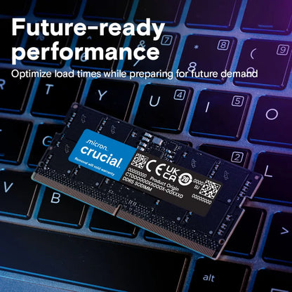 Crucial 8GB DDR5 RAM 5600MHz CL46 262 Pin SODIMM Laptop Memory-tpstech.in