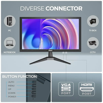 Foxin 24" 60Hz 5ms Crystal Flat Full HD LED Monitor Wall Mountable-tpstech.in