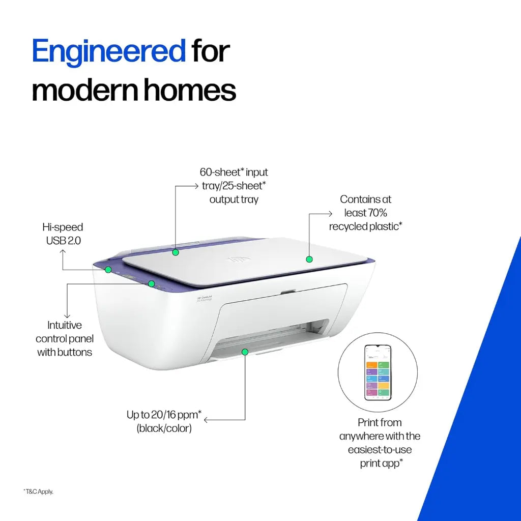 HP DeskJet Ink Advantage 2986 A24J8B Wireless All‑in‑One Thermal Inkjet Printer with Mobile Printing-tpstech.in