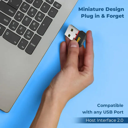 Lapcare 150Mbps Nano USB 2.0 WiFi Adapter LWD‑150 Plug and Play-tpstech.in