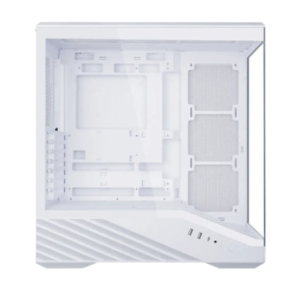 Lian Li Vector V100W Mid Tower Dual Tempered Glass PC Case with Back‑Connect Support - White-tpstech.in