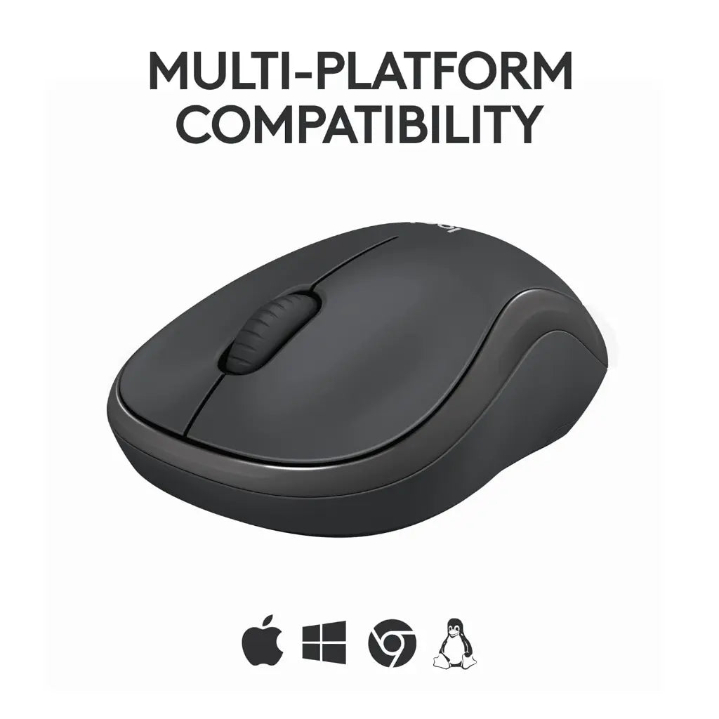 Logitech M240 Silent Bluetooth Wireless Mouse Compact Design - Graphite-tpstech