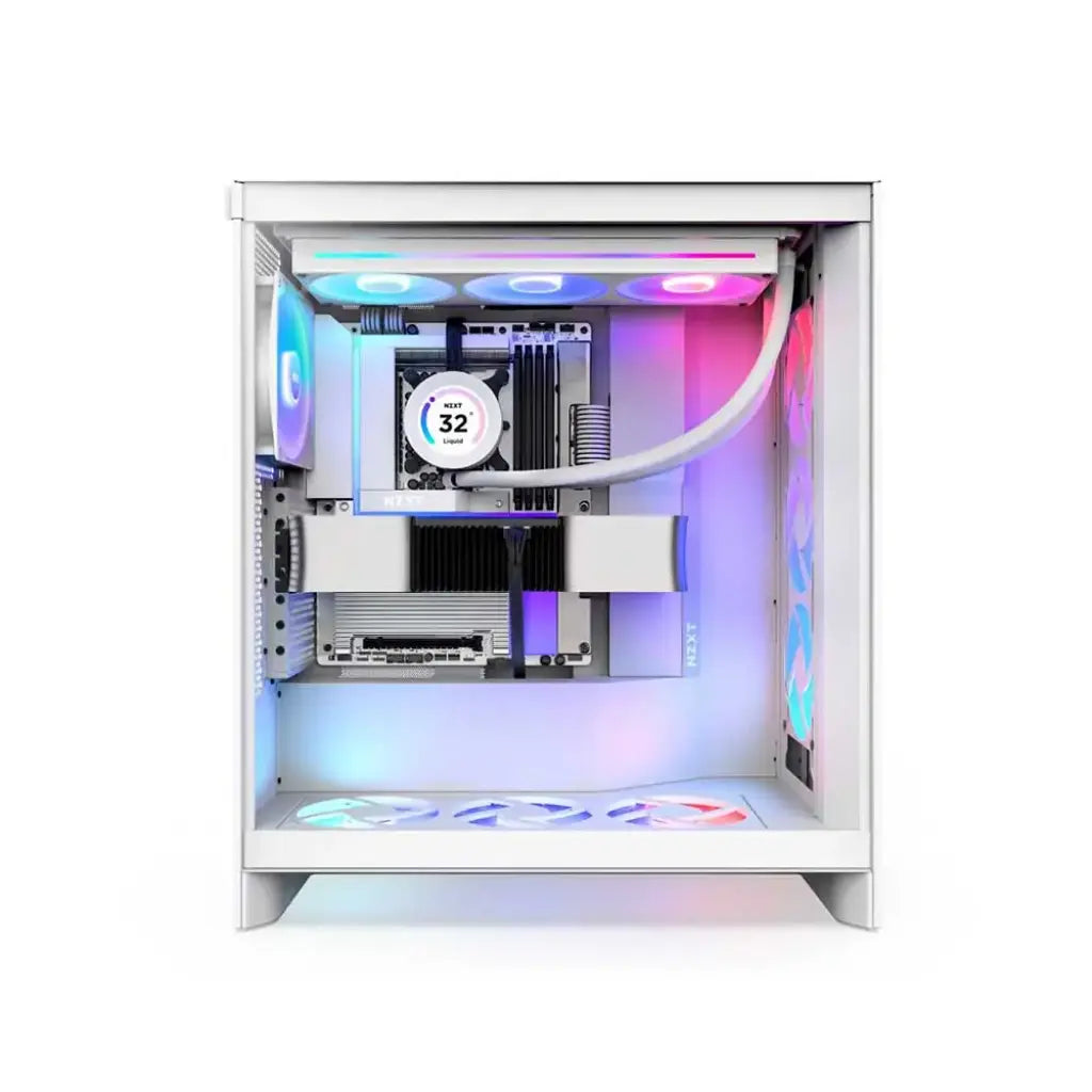 NZXT N9 Z890 LGA1851 ATX DDR5 Wi‑Fi 7 Gaming Motherboard - White-tpstech.in
