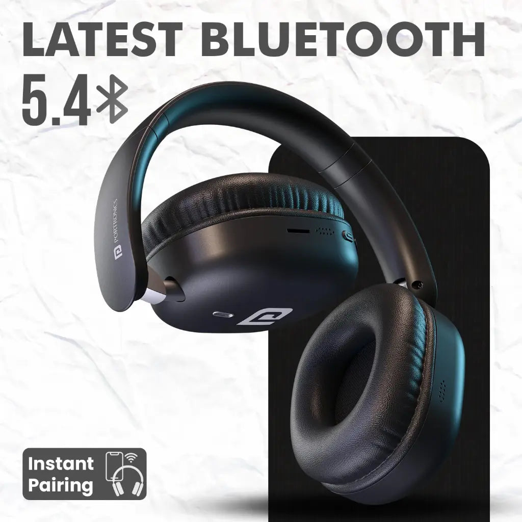 Portronics Muffs M6 POR 3261 Over Ear Wireless Bluetooth Headphone 40H Playtime-tpstech.in