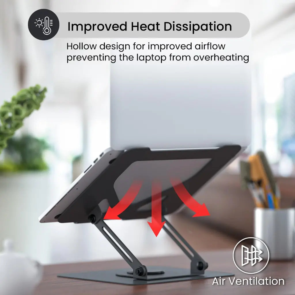 Portronics My Buddy K11 POR 2202 Foldable Laptop Stand with 360 Rotation-tpstech.in