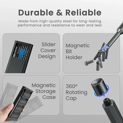 Portronics POR 2975 Bit Box 24 in 1 Magnetic Screwdriver Kit-tpstech.in