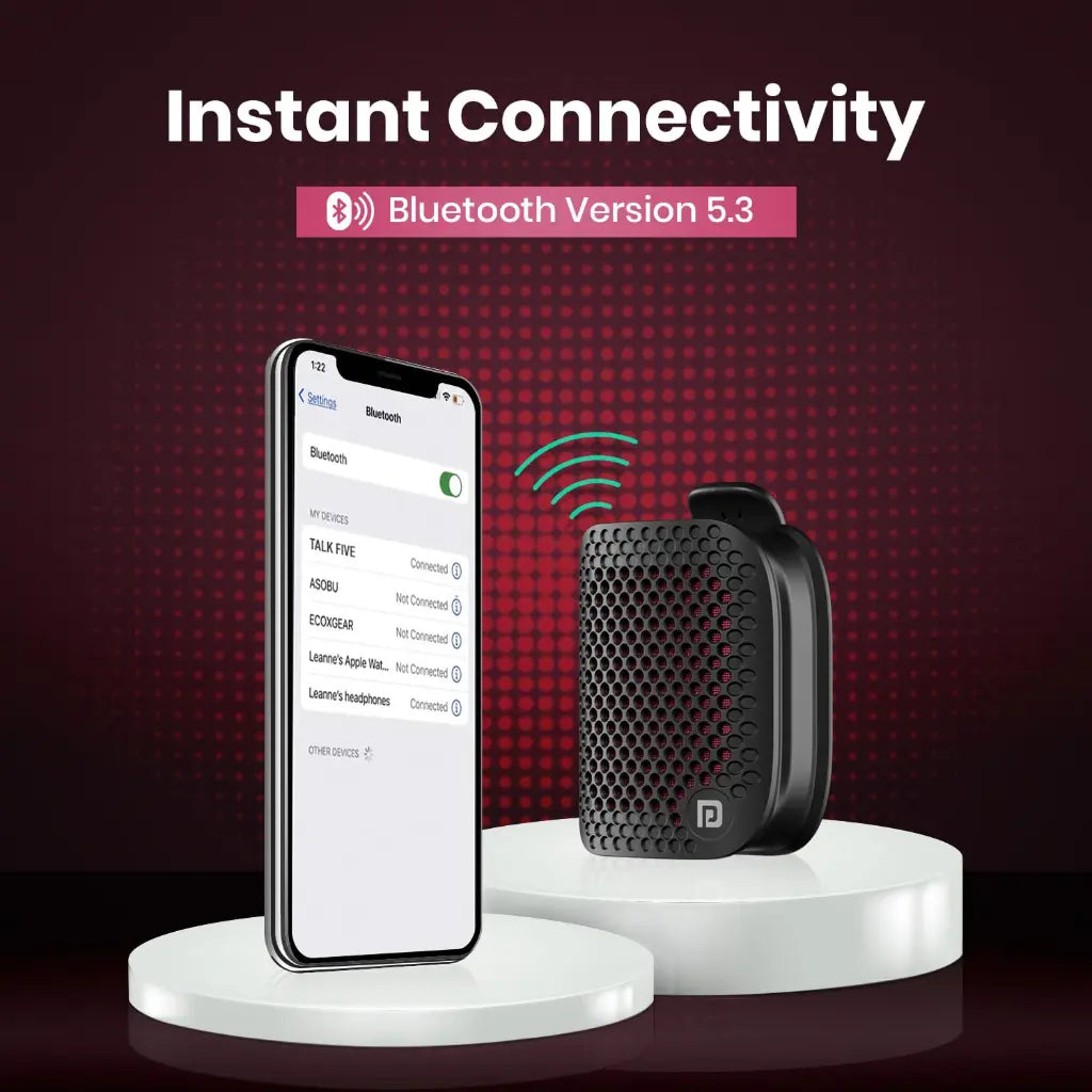 Portronics Talk Five POR 2713 Wearable Bluetooth Speaker 3W Output Bluetooth 5.3-tpstech.in