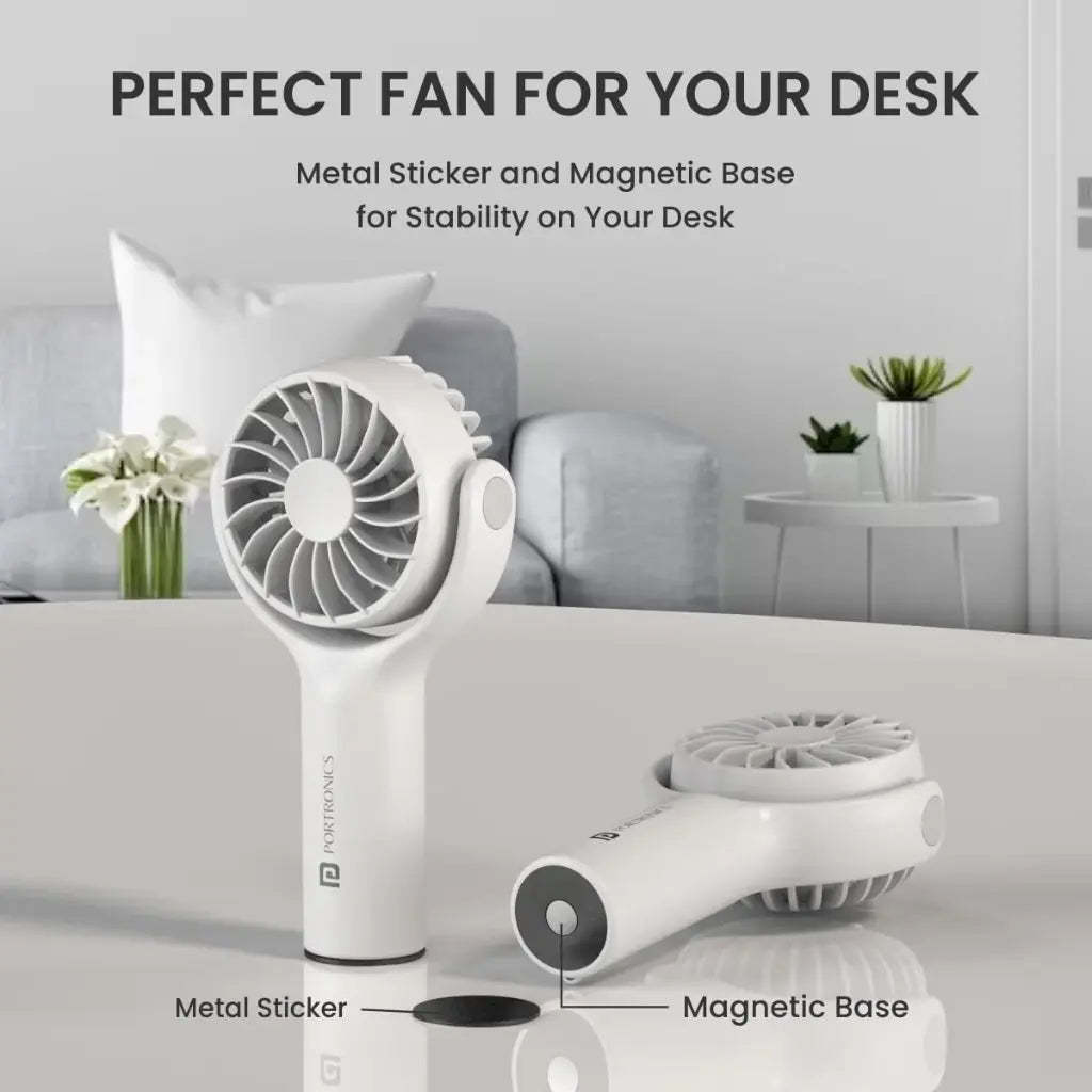Portronics Toofan Mini POR 1926 Portable Rechargeable Mini Fan 7800 RPM-tpstech.in