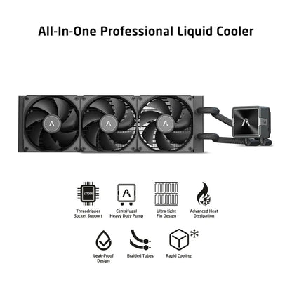 Prolab AI360 LC 360mm AIO Liquid CPU Cooler with Ultra Tight Radiator Non RGB-tpstech.in