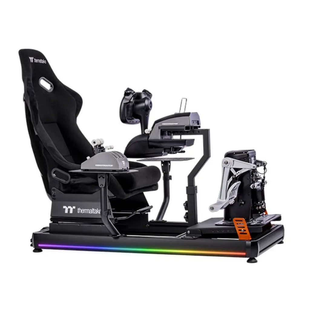 Thermaltake GF500 Flight Simulator Cockpit Fine Texture Black Aluminum ...