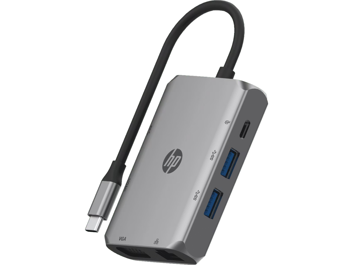 HP USB-C to USB-A HDMI RJ45 VGA USB-C 7-in-1 Hub