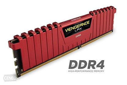 CORSAIR 8GB Vengeance LPX DDR4 PC4-19200 2400MHz Desktop Memory - Red