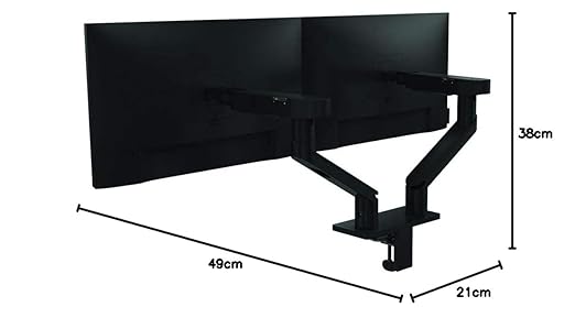 Dell MDA20 Pro Dual Monitor Arm Adjustable Space-Saving Mounting Solution