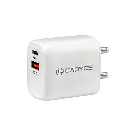 CADYCE CA-DUCWC 20W 2-Port USB Wall Charger Quick Charge USB-C & PD 3.0 Port