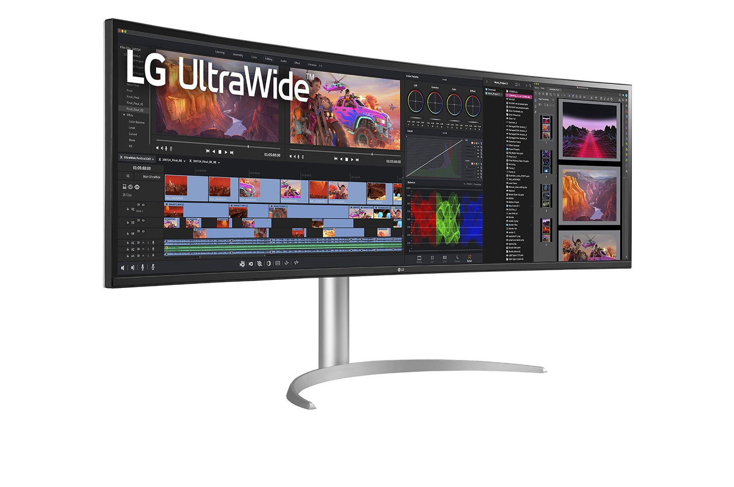 LG UltraWide 49WQ95C-W 49″ Dual QHD Nano IPS 144 Hz with NVIDIA G-SYNC Curved Monitor