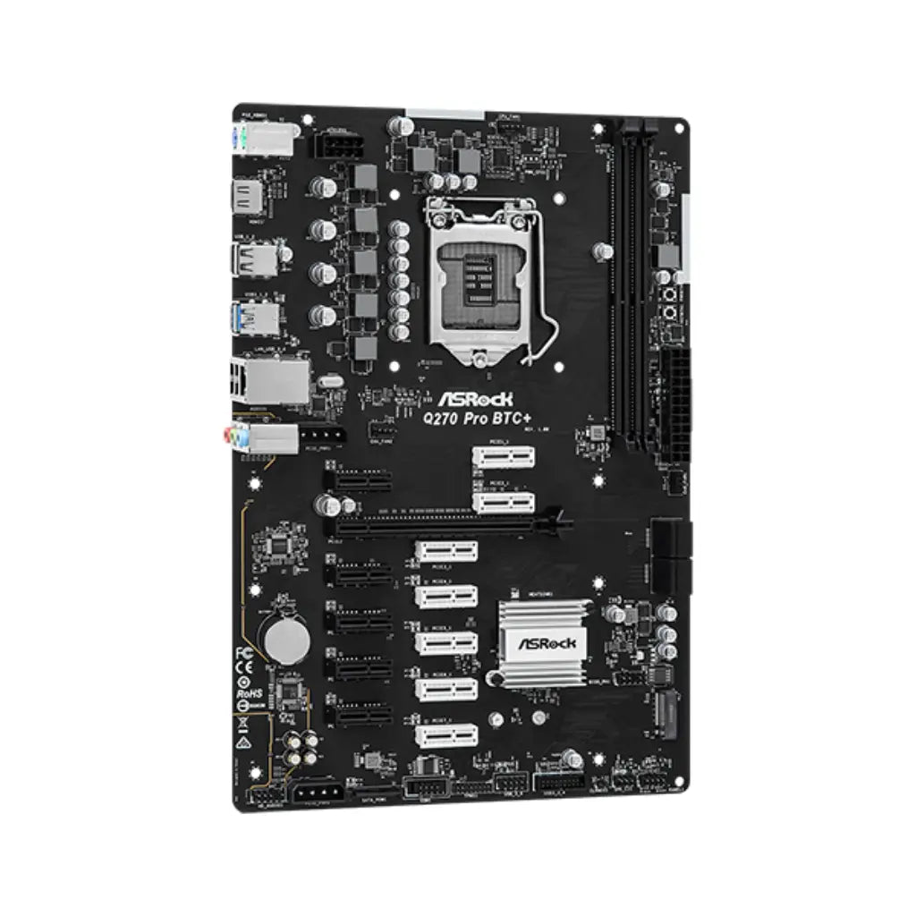 ASRock Q270 Pro BTC+ Mining DDR4 Intel LGA 1151 ATX Motherboard-tpstech.in