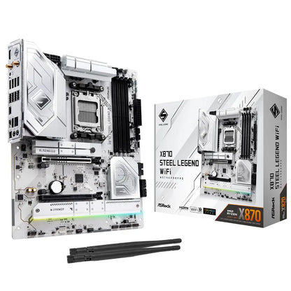 ASRock X870 Steel Legend WiFi AMD X870 AM5 DDR5 ATX Motherboard-tpstech.in