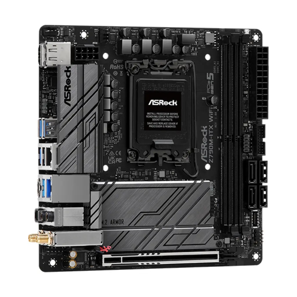 ASRock Z790M-ITX WiFi Z790 Intel LGA1700 DDR5 Mini-ITX Motherboard-tpstech.in