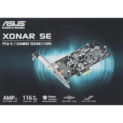 ASUS Xonar SE PCIe 5.1 Channel Gaming Sound Card 192kHz/24-bit Hi-Res Audio-tpstech.in