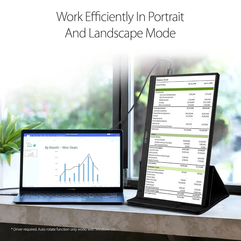 ASUS ZenScreen MB165B 15.6" 60Hz Portable HD Monitor-tpstech.in