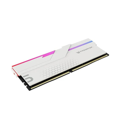 Acer Predator Hermes RGB 48GB (24GBx2) DDR5 RAM 7200MHz CL36 288-Pin Desktop Memory - White-tpstech.in