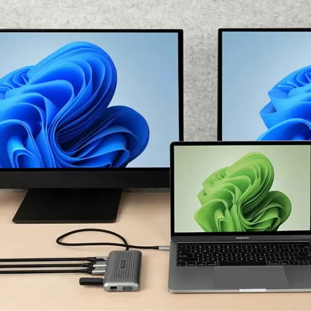 Cadyce CA-2HDVG Plus USB-C Dual 4K HDMI & VGA Docking Station (50cm Cable)-tpstech.in