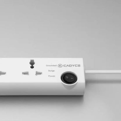 Cadyce CA-4SPS 4-Socket Universal Surge Protector with Child Safety Shutters-tpstech.in