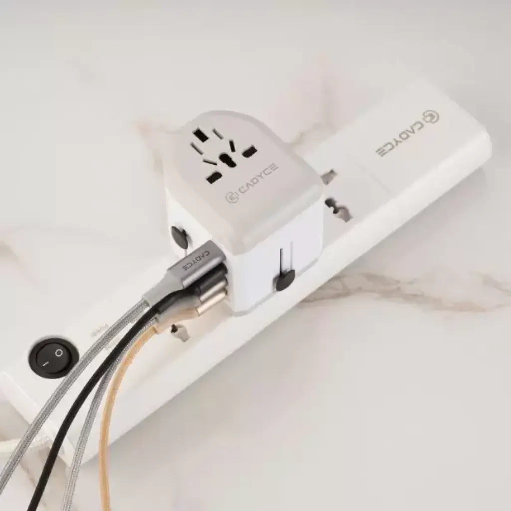 Cadyce CA-UTA 30W Universal Travel Adapter with USB-C PD & 3 USB Ports-tpstech.in