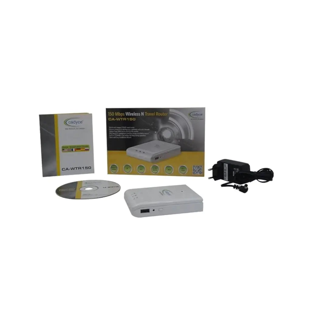 Cadyce CA-WTR150 150Mbps Wireless N Travel Router with Built-in Batter ...