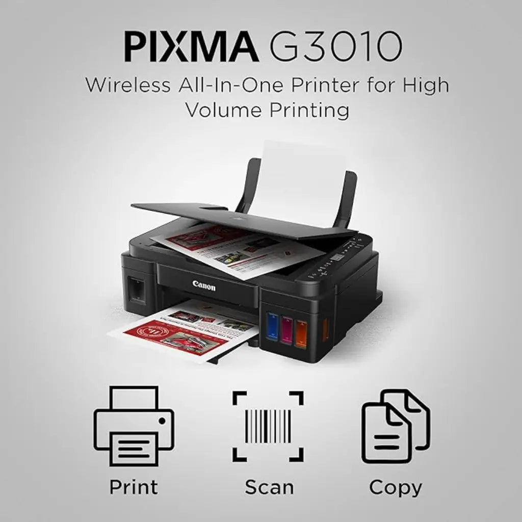 Canon PIXMA G3010 Wireless All-in-One Ink Tank Printer for High Voulme Priniting-tpstech.in