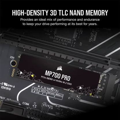 Corsair MP700 Pro 1TB PCIe Gen5 x4 NVMe 2.0 M.2 Internal SSD-tpstech.in