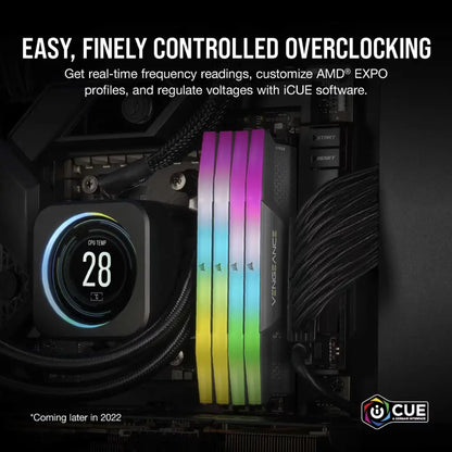 Corsair Vengeance RGB DDR5 RAAM 16GB 6000MHz CL36 Desktop Memory-tpstech.in