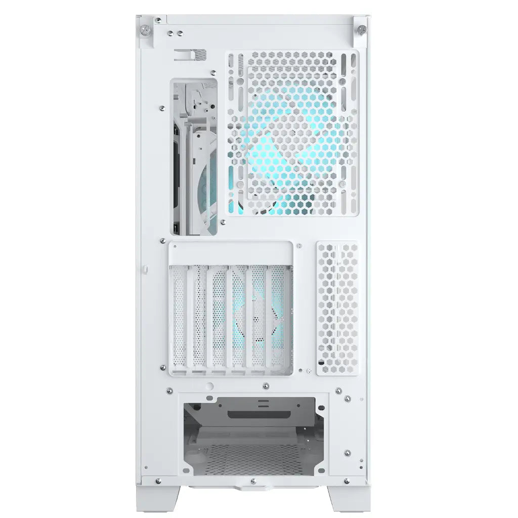 Cougar Airface Eco RGB Mid Tower PC Case with Dual 180mm ARGB PWM Fans - White-tpstech.in