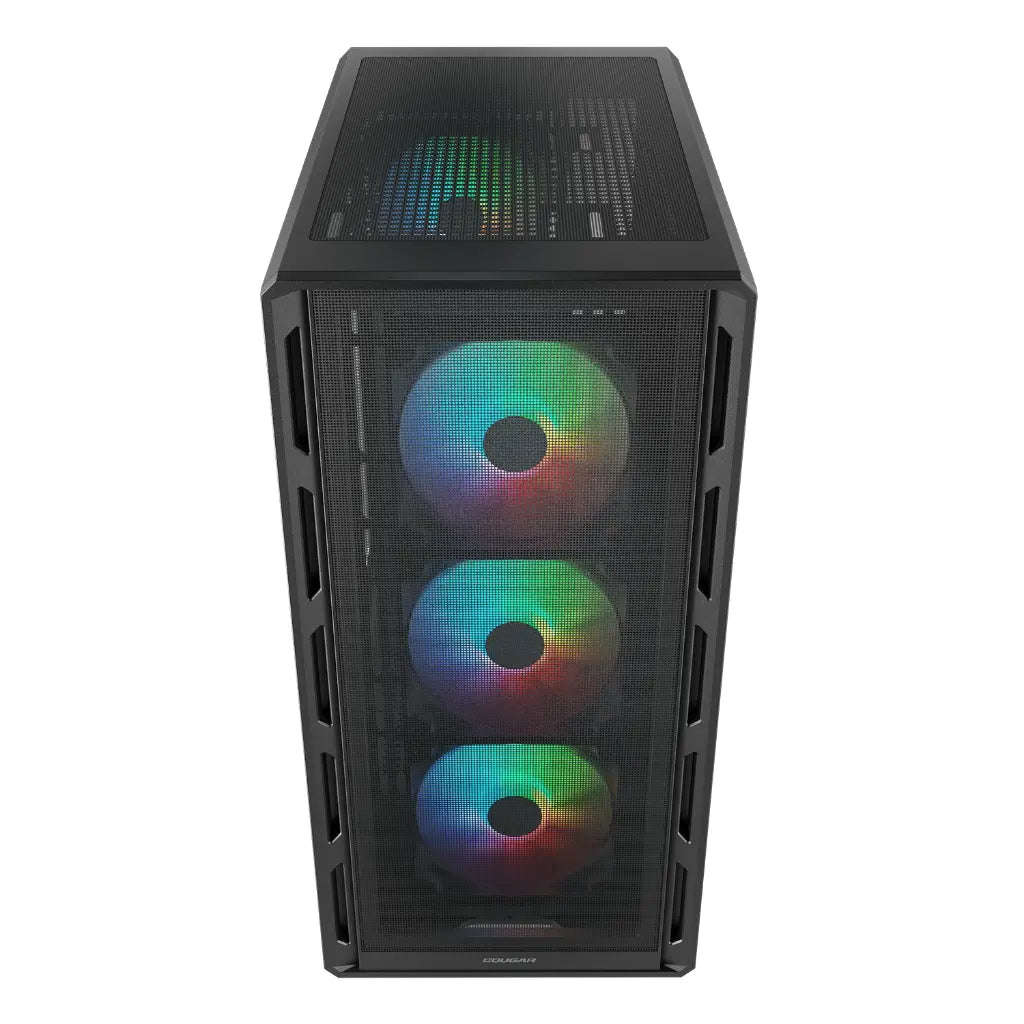 Cougar Airface Pure RGB Mid Tower ATX Computer Case Compact Design with Ultra‑Slim Ventilated Front Panel and 4 RGB Fans-tpstech.in