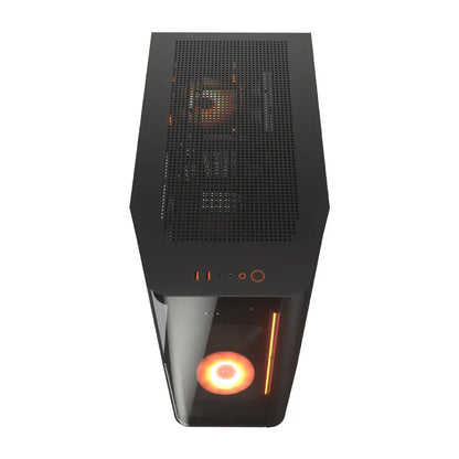 Cougar FV270 RGB Tempered Glass Mid‑Tower Computer Case with E‑ATX Support, Angled Airflow & ARGB Fans - Black-tpstech.in
