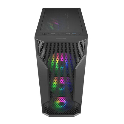 Cougar MX110 RGB Mid Tower ATX Case with 4 Pre‑Installed RGB Fans-tpstech.in