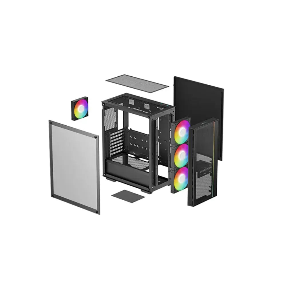 Deepcool Matrexx 55 Mesh V4 C ATX Mid Tower Computer Case with Mesh Front-tpstech.in