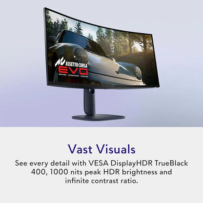 Dell Alienware AW3425DW 34" 240Hz 0.03ms WQHD Curved QD-OLED Gaming Monitor-tpstech