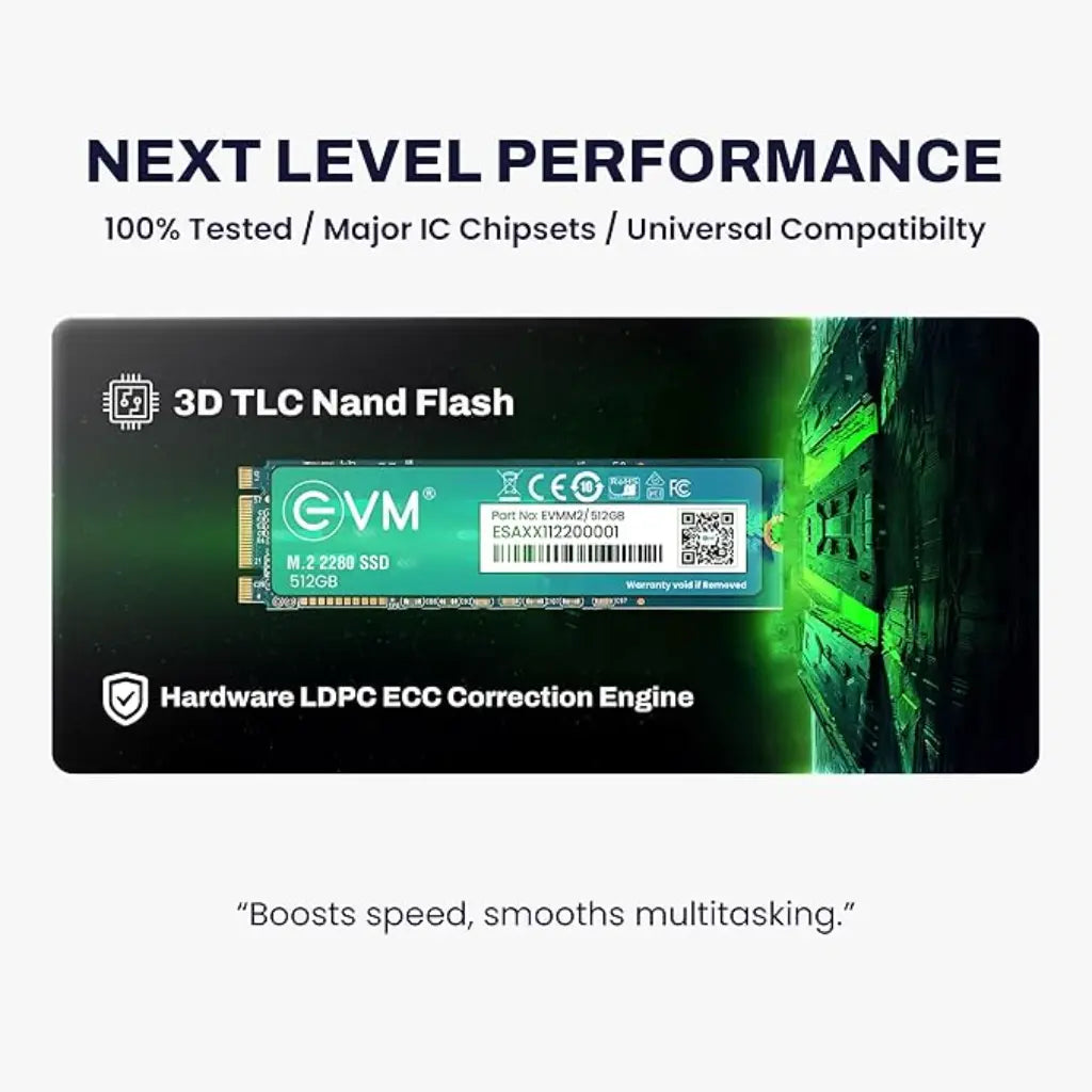 EVM EVMM2 512GB M.2 2280 SATA III Internal Solid State Drive-tpstech.in