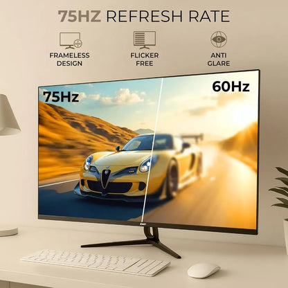 Foxin Elite 32" 75Hz FHD LED Monitor with HDMI VGA & Built‑In Speakers-tpstech.in