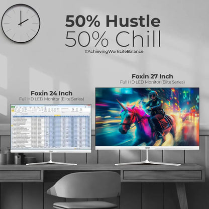 Foxin Elite Series 22" 100Hz FHD Flat LED Monitor Frameless Design-tpstech.in