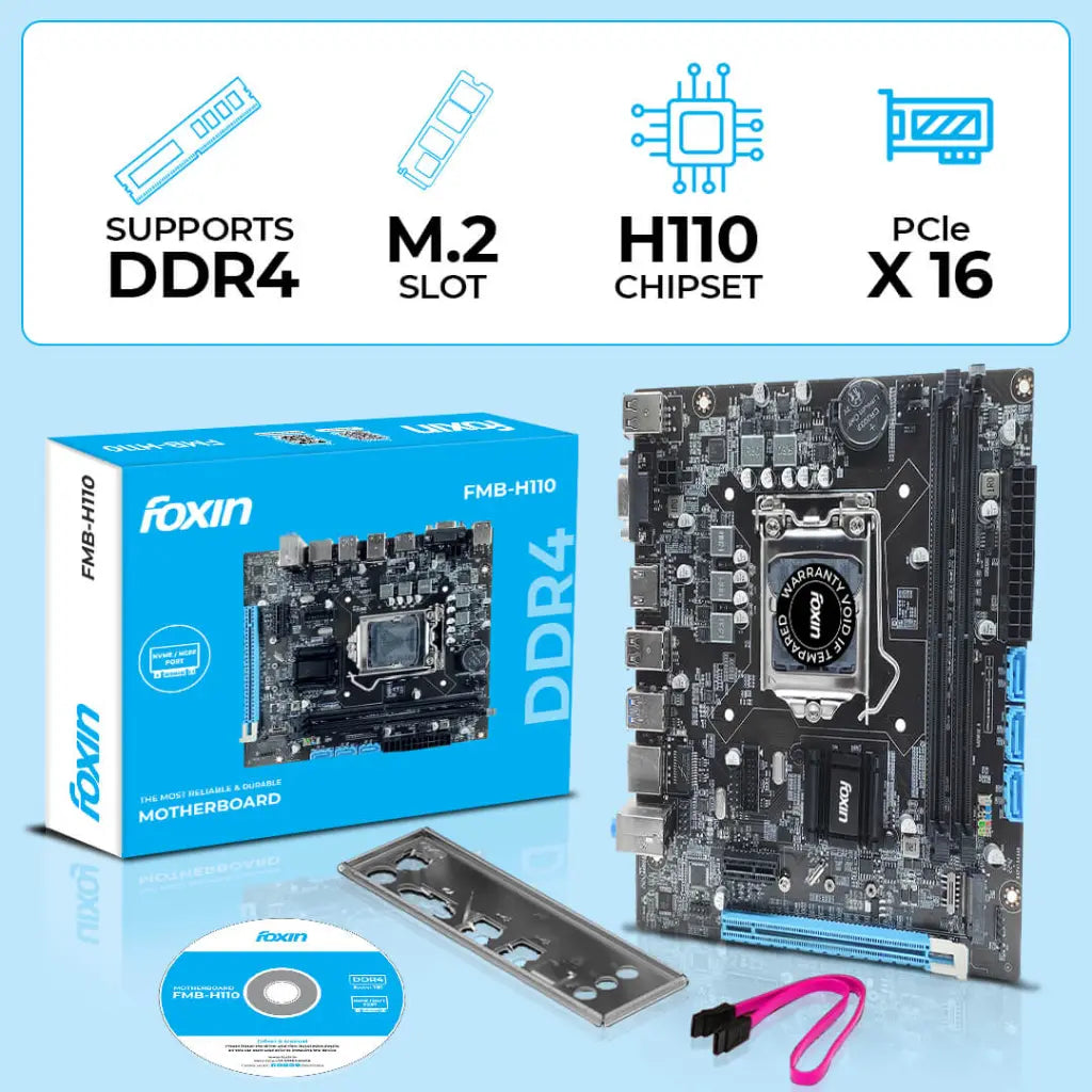 Foxin FMB-H110 Prime H110 LGA 1151 Socket DDR4 RAM ATX Motherboard -tpstech.in