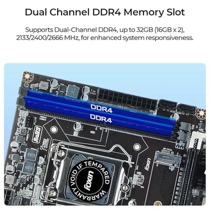 Foxin FMB-H310 PRIME Motherboard with Intel H310 Chipset Dual Channel DDR4-tpstech