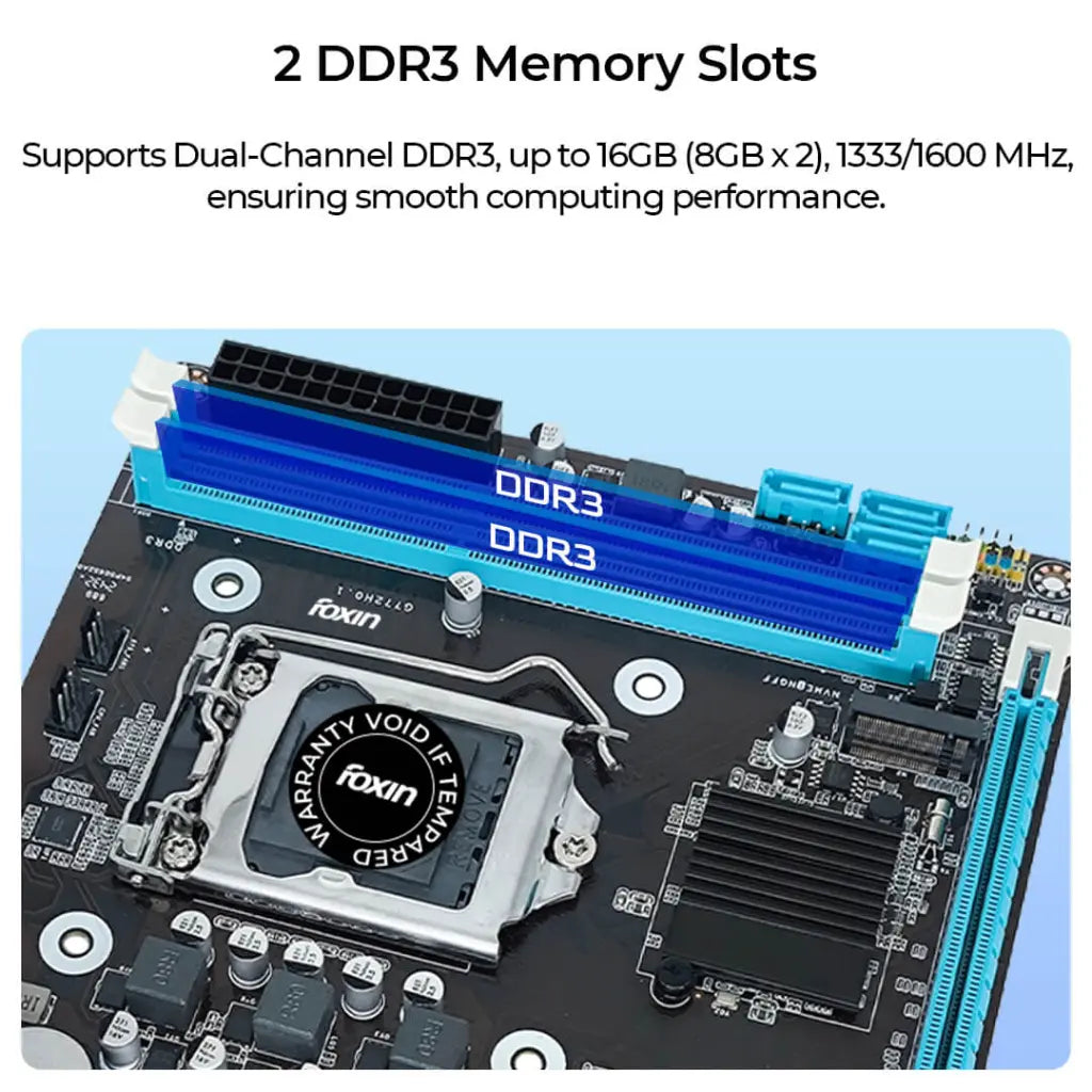 Foxin H81 Prime Intel H81 LGA 1150 DDR3 NVMe NGFF ATX Motherboard-tpstech.in