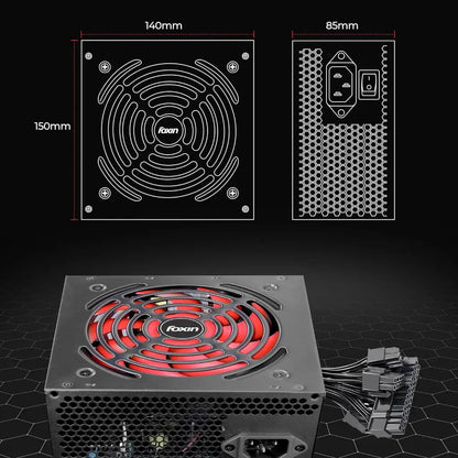 Foxin Vortex FPS‑800S 350W ATX SMPS Power Supply with 120mm Low‑Noise Fan-tpstech.in